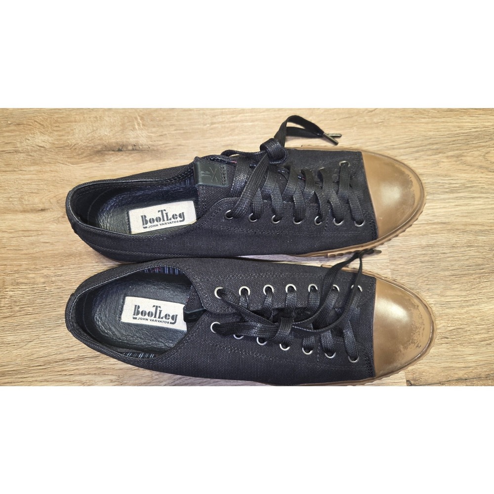 John Varvatos X BootLeg men 10.5M Low Top lace-Up Shoes Canvas Sneakers